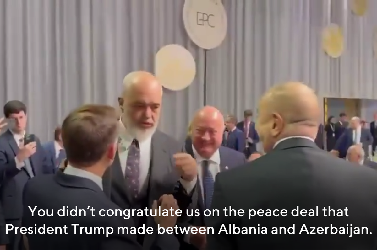 albania azerbaijan mock trump end war macron