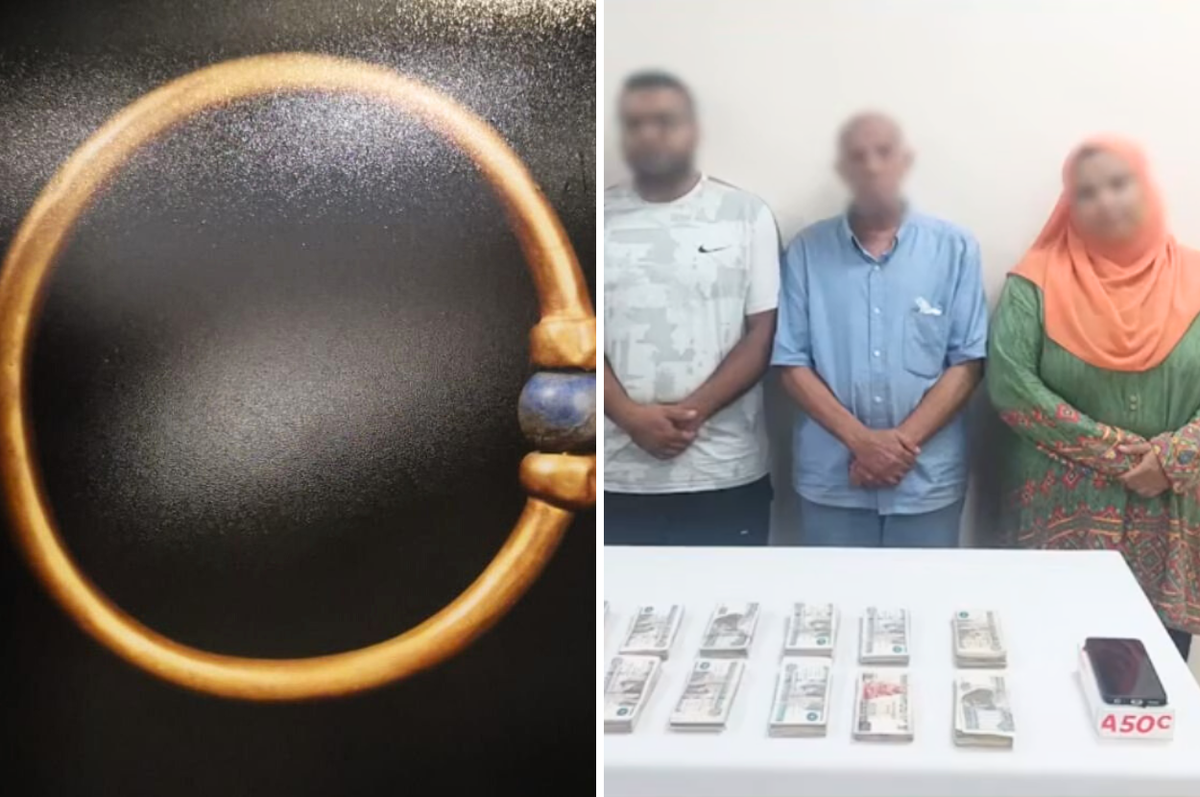 egypt gold bracelet stealing arrest cairo museum