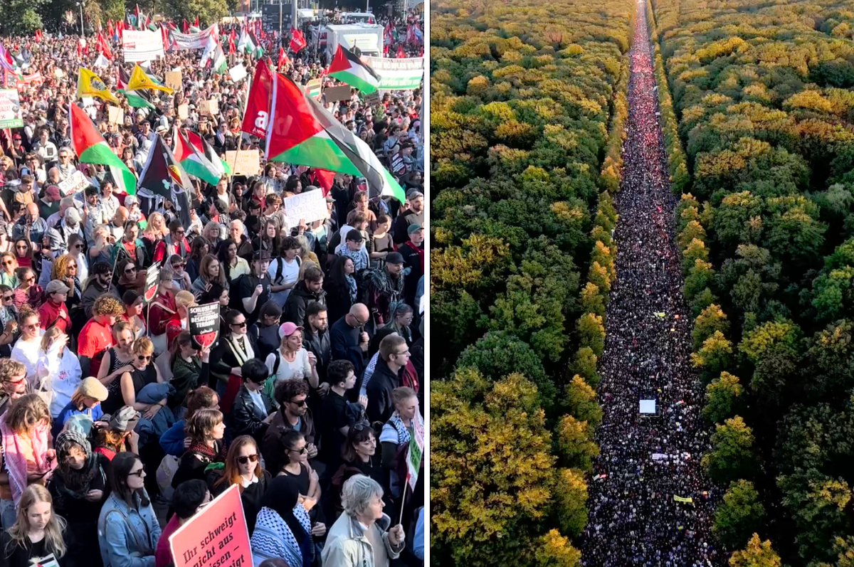 germany huge gaza protest israel genocide berlin