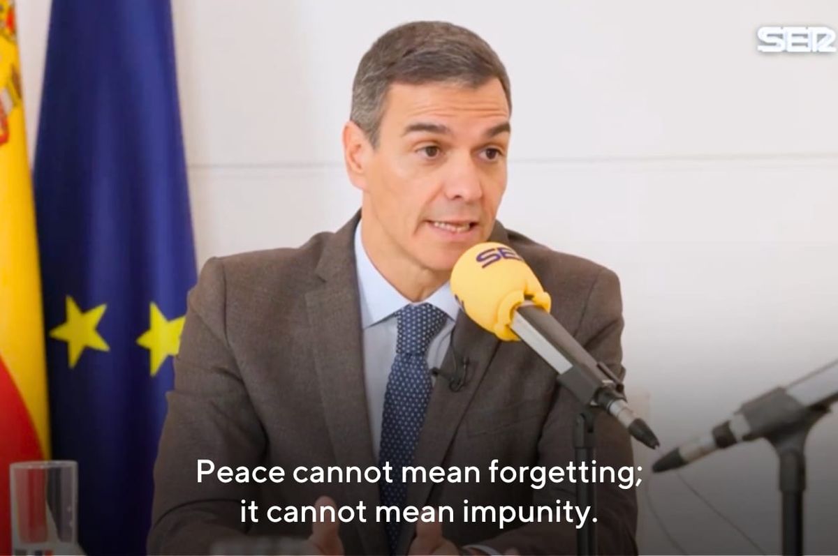 spain sanchez arms embargo israel ceasefire impunity genocide