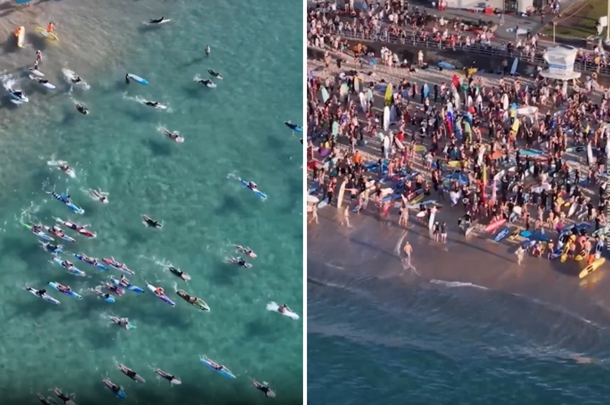 Australia paddle out bondi beach shooting