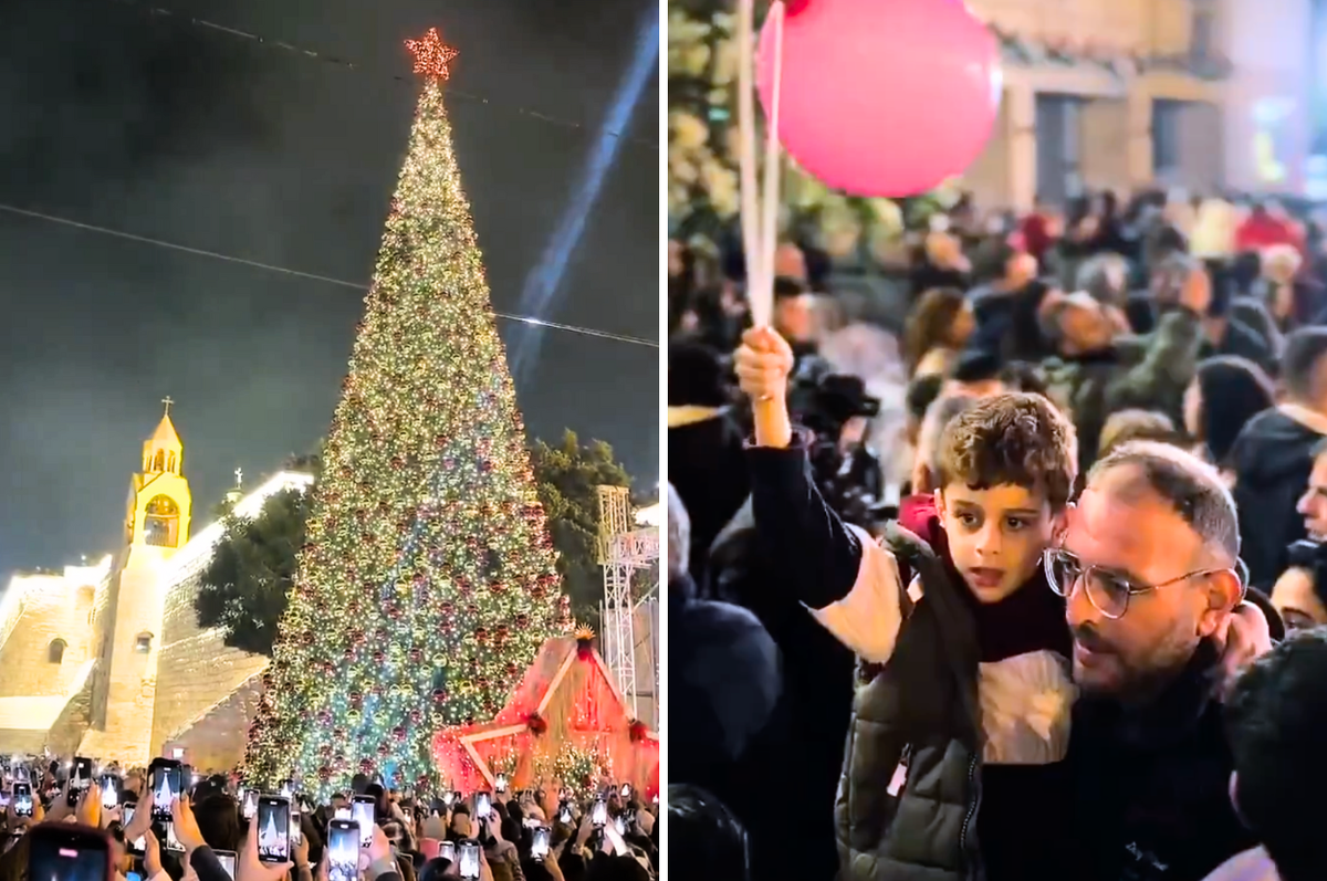 bethlehem christmas tree celebrations 2025 genocide
