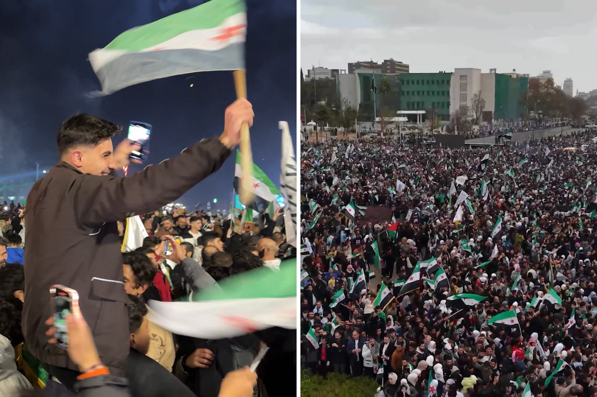 syria first liberation anniversary celebration assad regime toppled