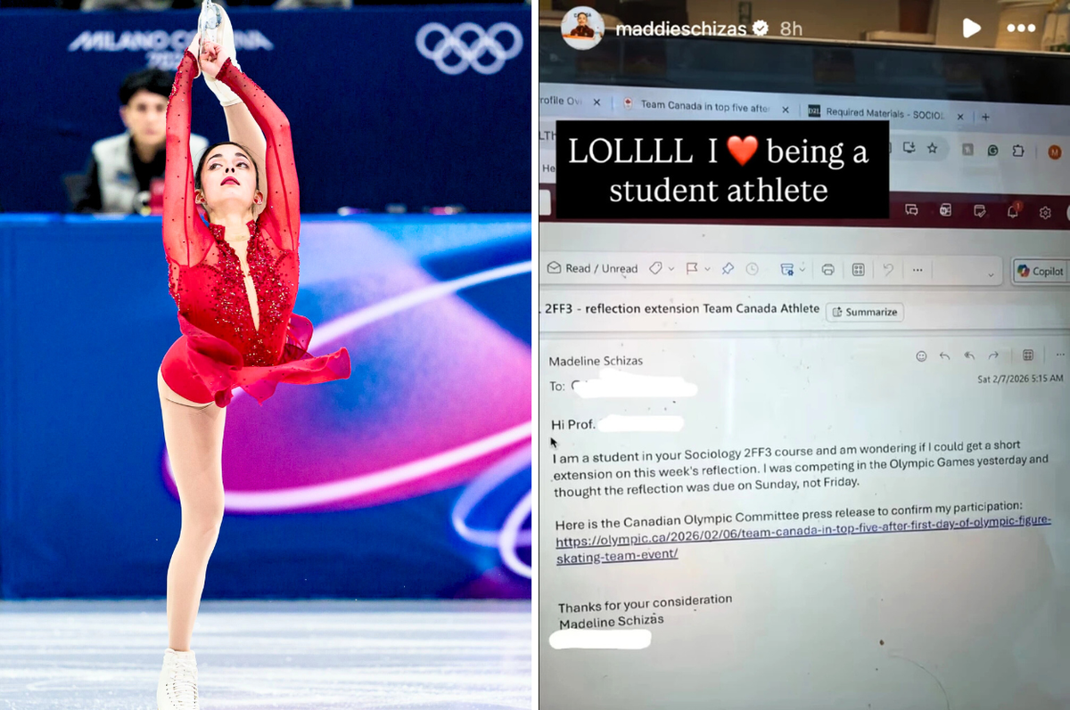 Madeline Schizas homework extension Canada figure skater Milan Olympics