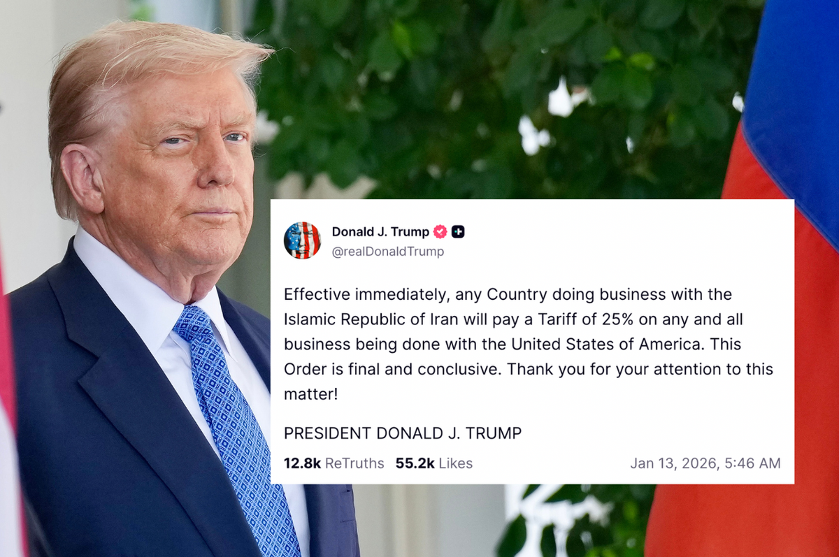 trump 25 percent tariff iran trade countries