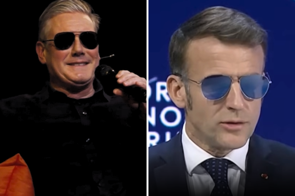 UK keir starmer macron wef sunglasses