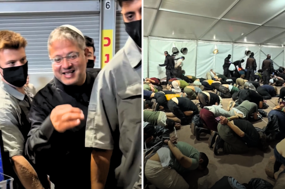 ben gvir global sumud flotilla activists abduction taunting film gaza