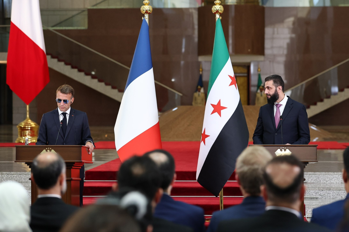 Macron Ahmed al-Sharaa france syria diplomatic relations restored