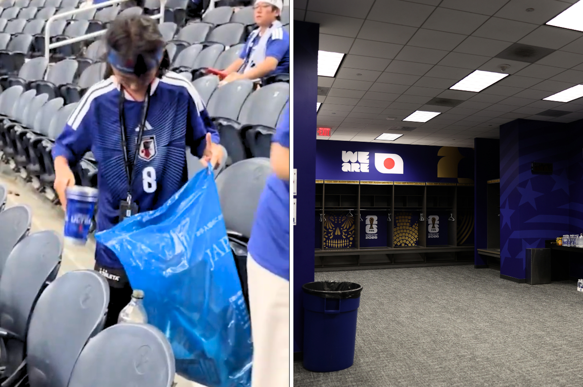 japan fans world cup 2026 clean up videos