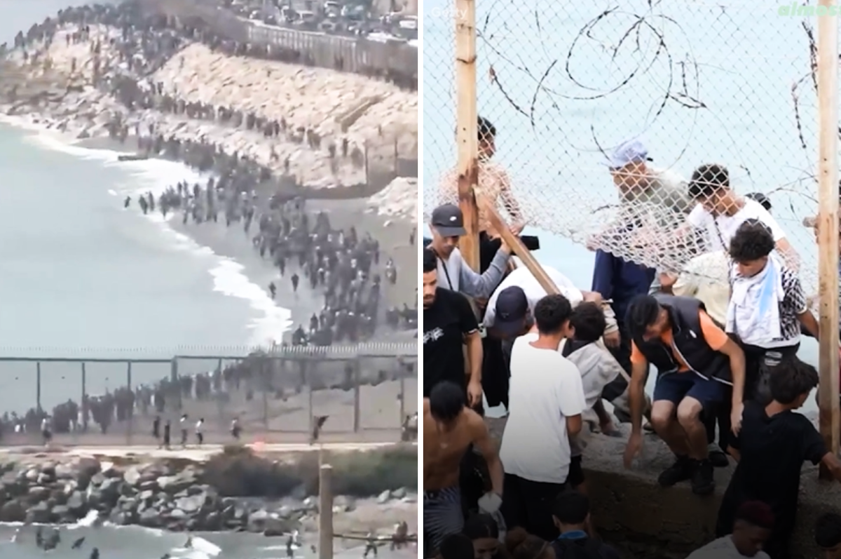 spain ceuta mass crossing morocco migrants