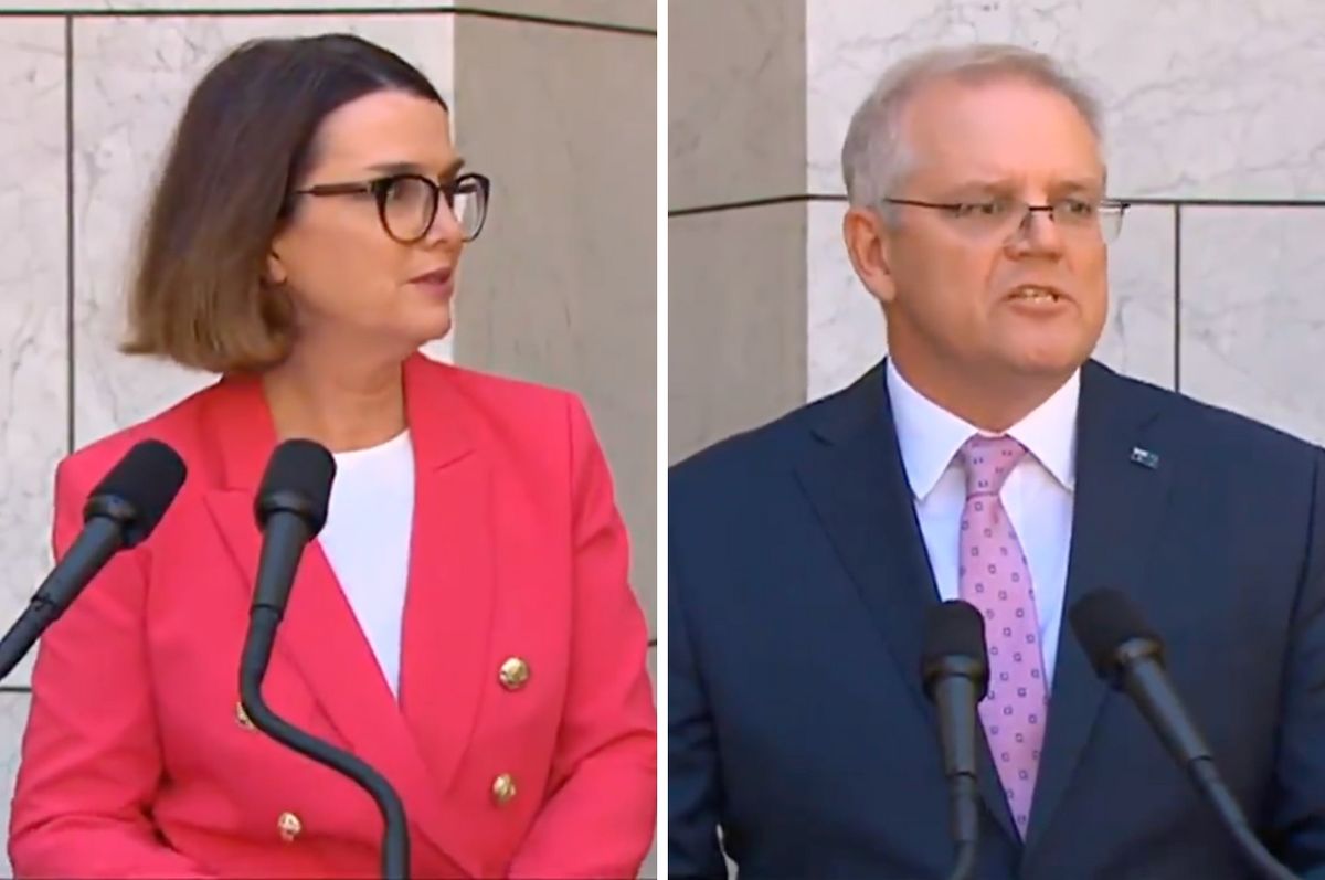 scott morrison interrupts woman mp anne ruston