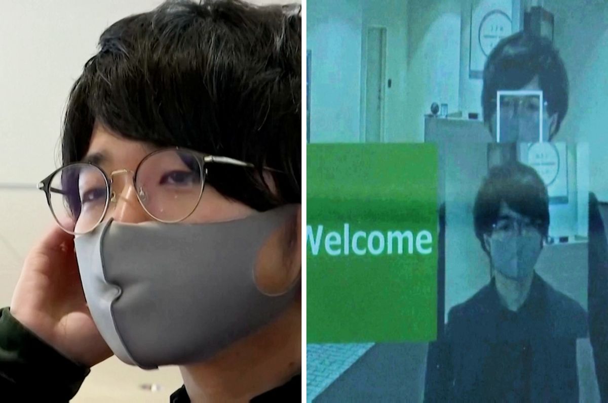 japan mask facial recognition