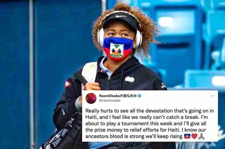 naomi osaka haiti earthquake donation