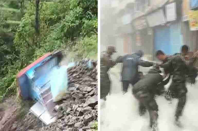 nepal india floods landslides