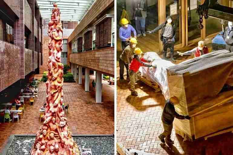 HKU pillar of shame tiananmen square removed