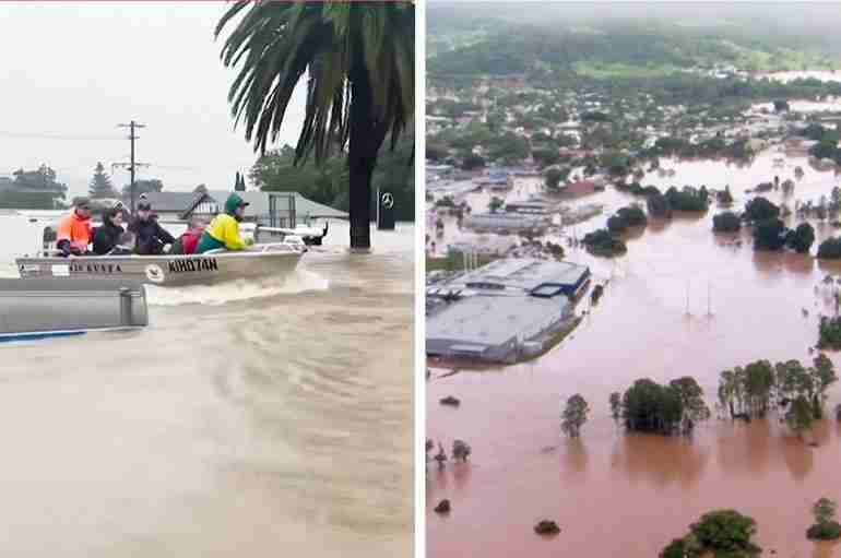 eastern australia rain bomb flooding