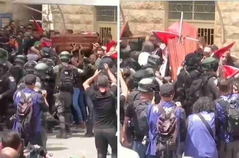 israeli police shireen abu akleh funeral attack
