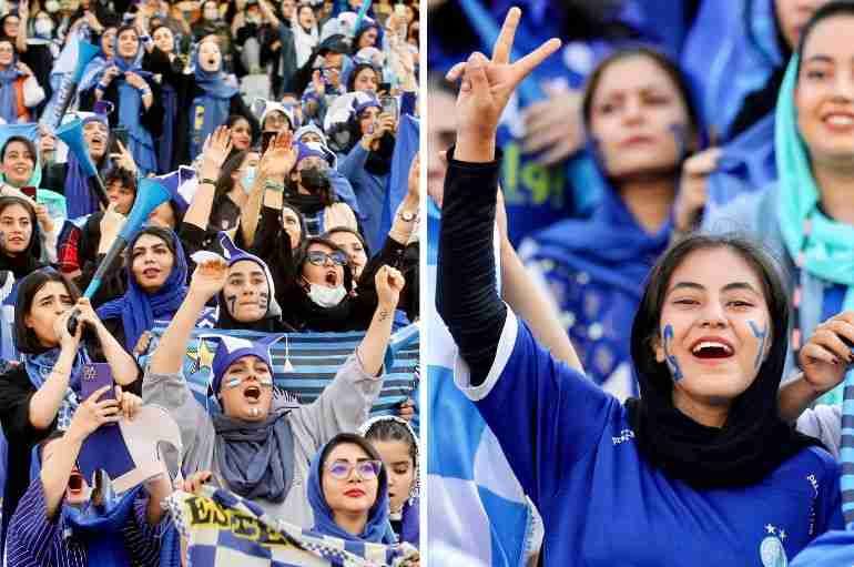 iran women soccer match first time domestic
