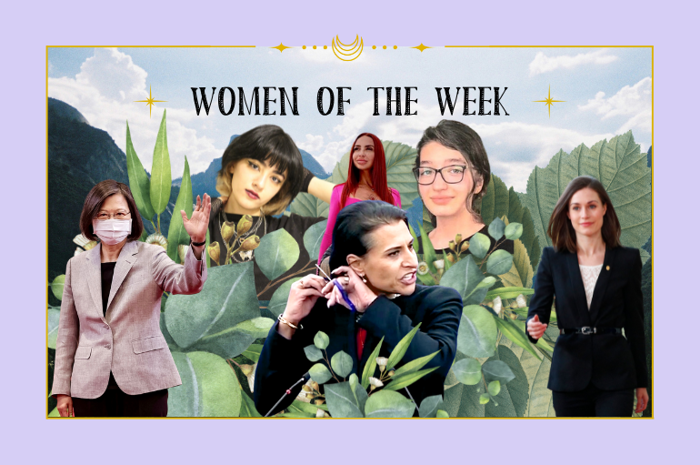 inspiring women nika shakarami sarina esmailzadeh swedish mep sanna marin tsai ing wen miss crimea