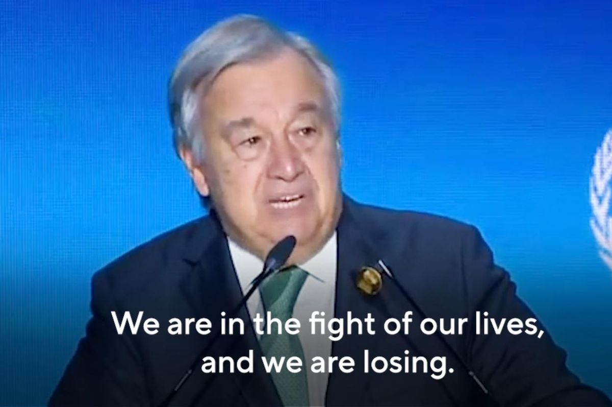 antonio guterres cop27 highway to climate hell
