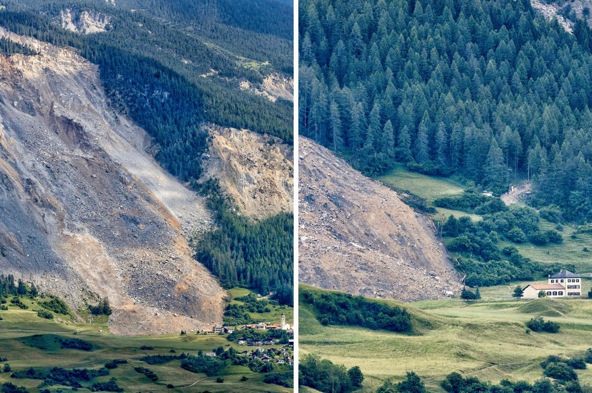 switzerland rockfall village brienz