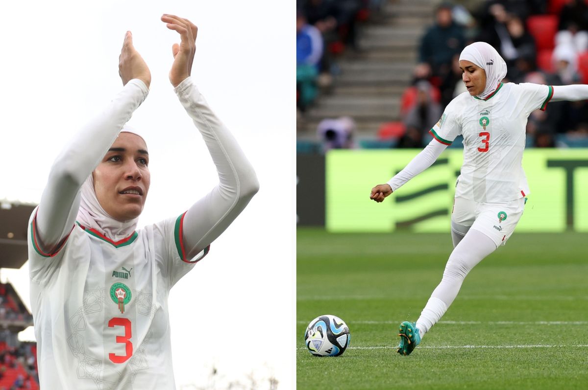 nouhaila benzina first hijabi player world cup morocco