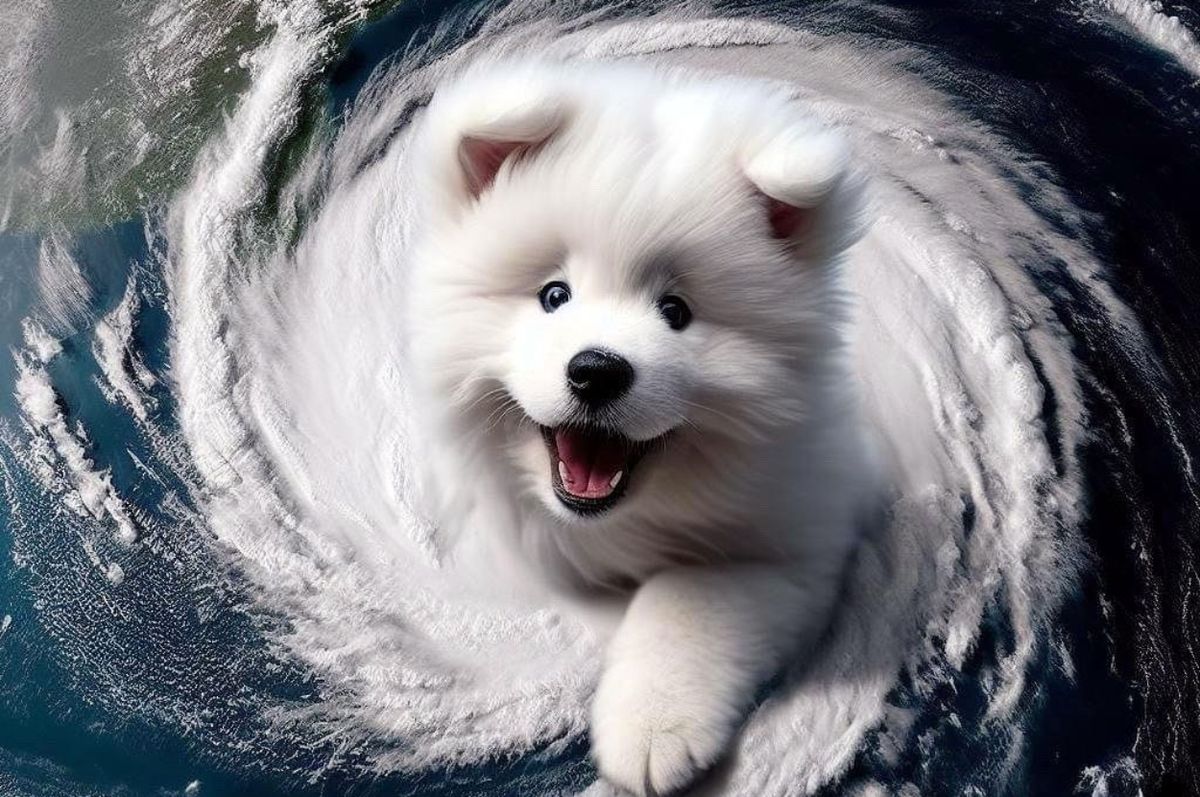 Taiwan typhoon coin dog meme