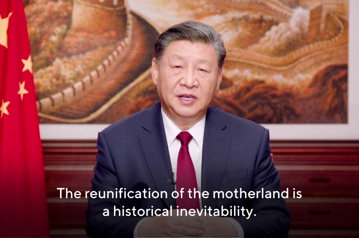 xi jinping taiwan reunification new year speech
