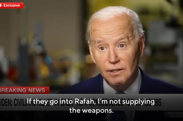 biden stop supplying israel weapons rafah