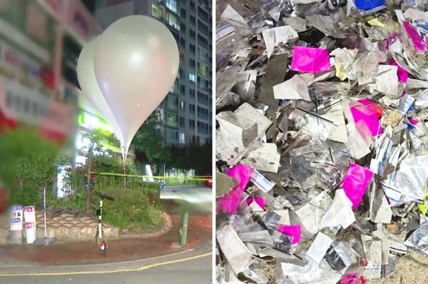 north korea trash balloon feces south propaganda bts