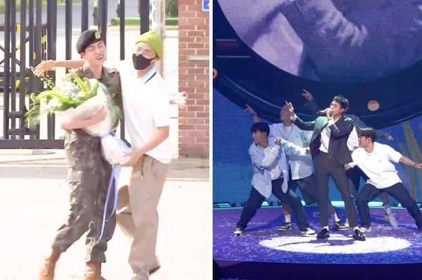 bts jin discharged military festa hug 