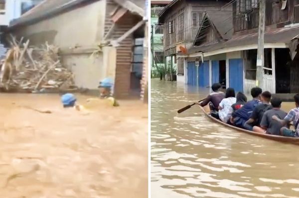 Myanmar typhoon yagi cause heavy rainfall flood landslide south east asia thailand vietnam