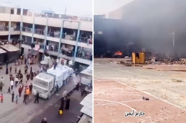 israel aid north gaza 40 days set on fire