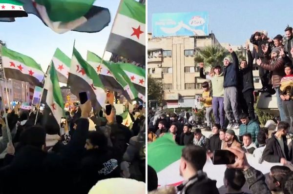 syria free celebrations assad toppled