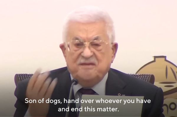 PA abbas hamas sons dogs israel genocide hostages