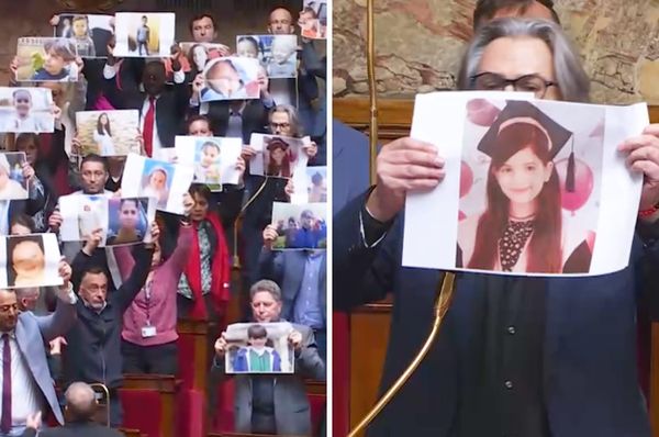 French lawmakers gaza children photos protest
