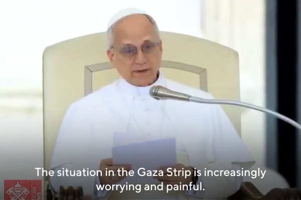 pope leo gaza israel blockade genocide