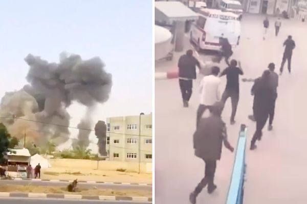 israel bomb khan younis hospitals mohammed sinwar