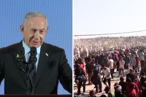 netanyahu deny mass starvation gaza aid genocide