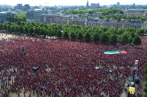 hague gaza march red israel genocide