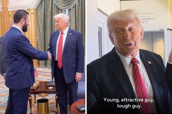 trump ahmed al sharaa syria attractive tough guy