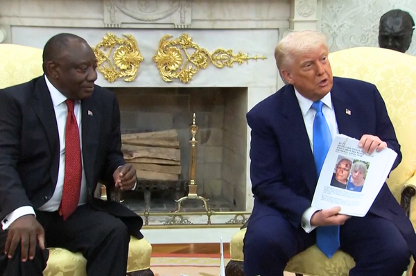 trump cyril ramaphosa south africa white genocide