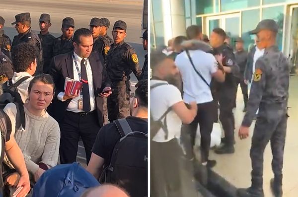 egypt deport global march gaza protesters airport cairo