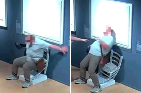 italy tourist destroy van gogh chair Palazzo Maffei