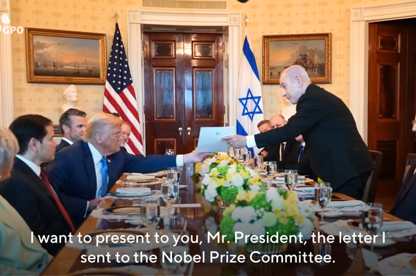 netanyahu nominate trump nobel peace prize