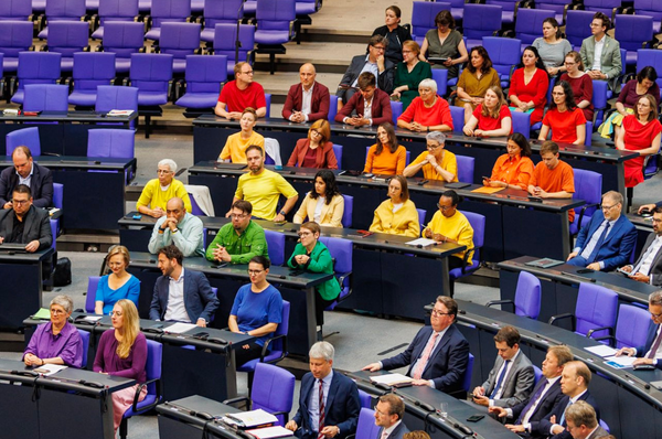german lawmakers wear rainbow protest flag ban