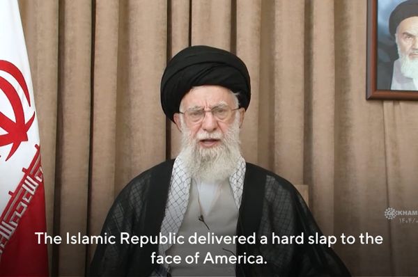 iran khamenei heavy slap US israel