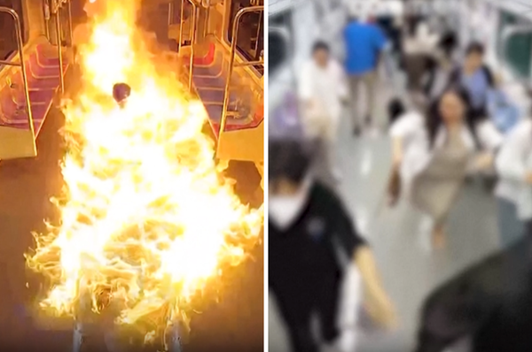 south korea metro arson fire attack