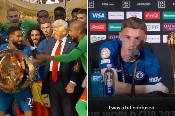 trump crash chelsea club world cup win trophy