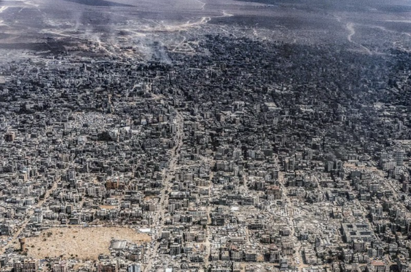 gaza airdrop aerial photos israel destructions